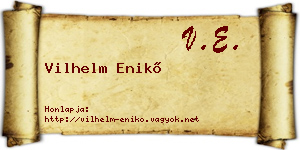 Vilhelm Enikő névjegykártya